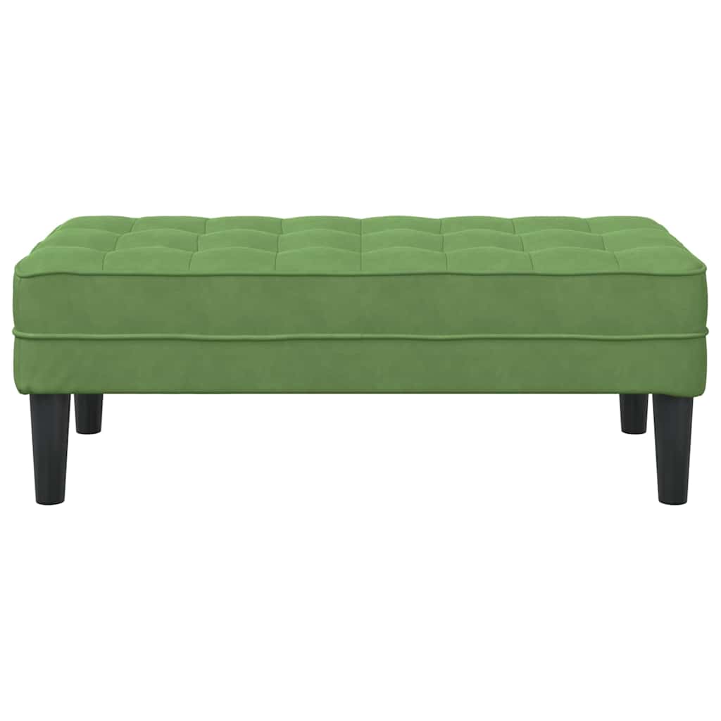 bænk med pude Lys grøn 113 x 57 x 39 cm Fløjl