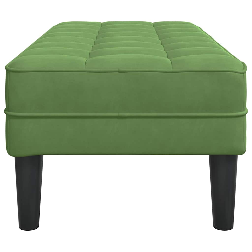bænk med pude Lys grøn 113 x 57 x 39 cm Fløjl