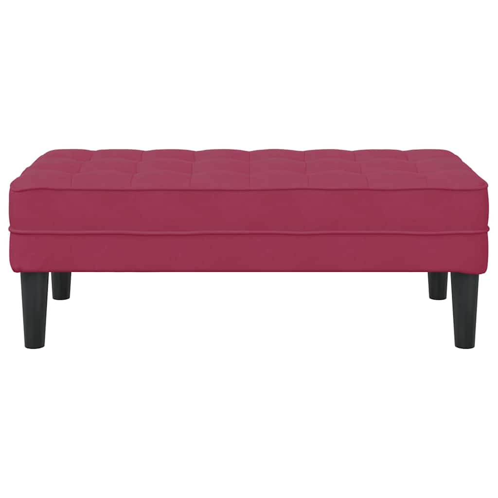 bænk med pude Vinrød 113 x 57 x 39 cm Fløjl