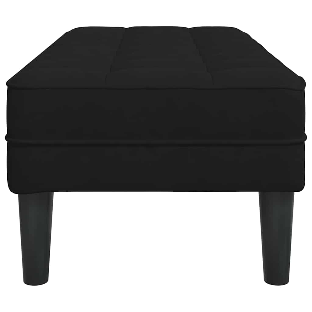 bænk med pude Sort 113 x 57 x 39 cm Fløjl