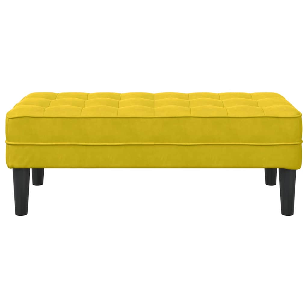 bænk med pude Gul 113 x 57 x 39 cm Fløjl