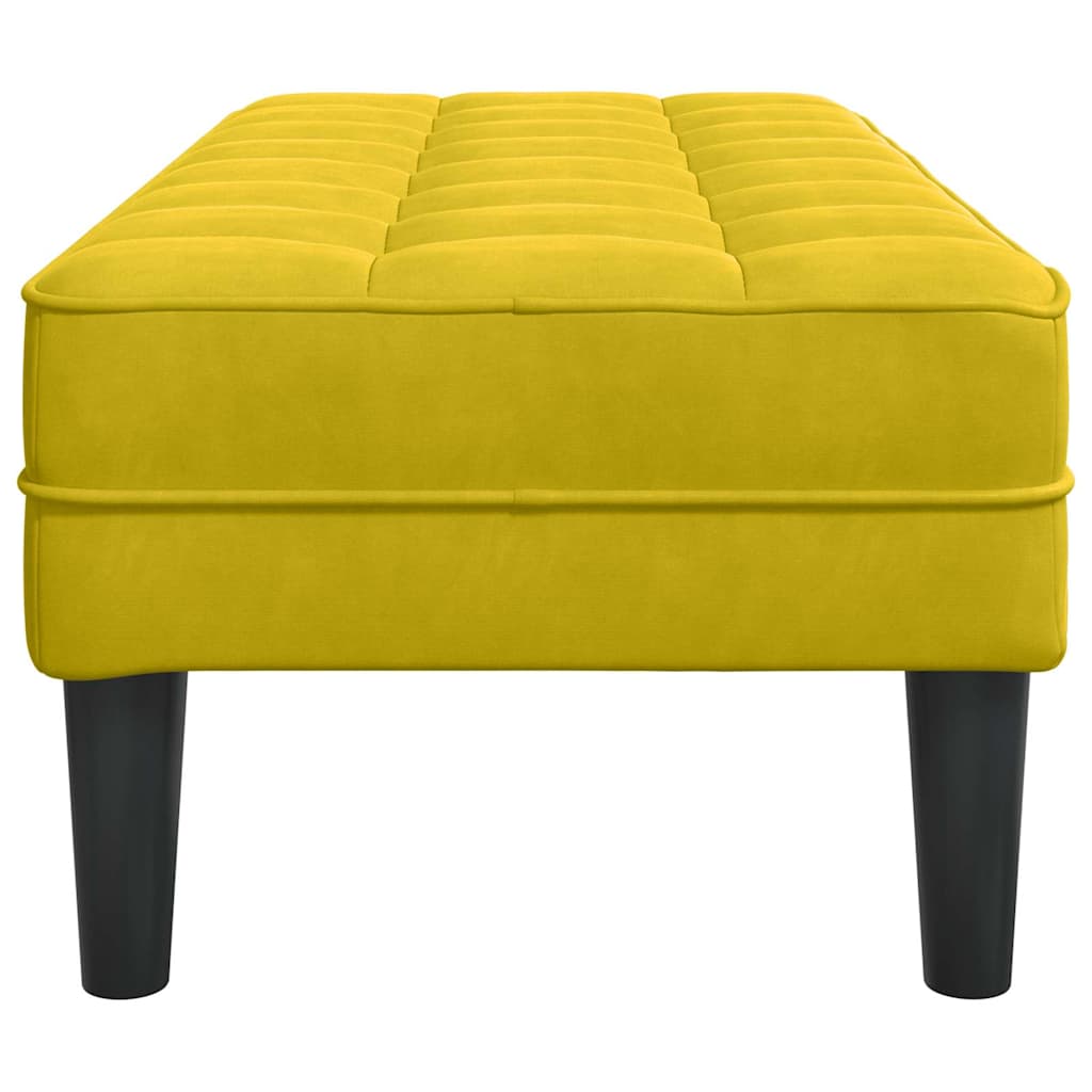 bænk med pude Gul 113 x 57 x 39 cm Fløjl
