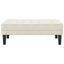 bænk med pude Creme 113 x 57 x 39 cm Fløjl