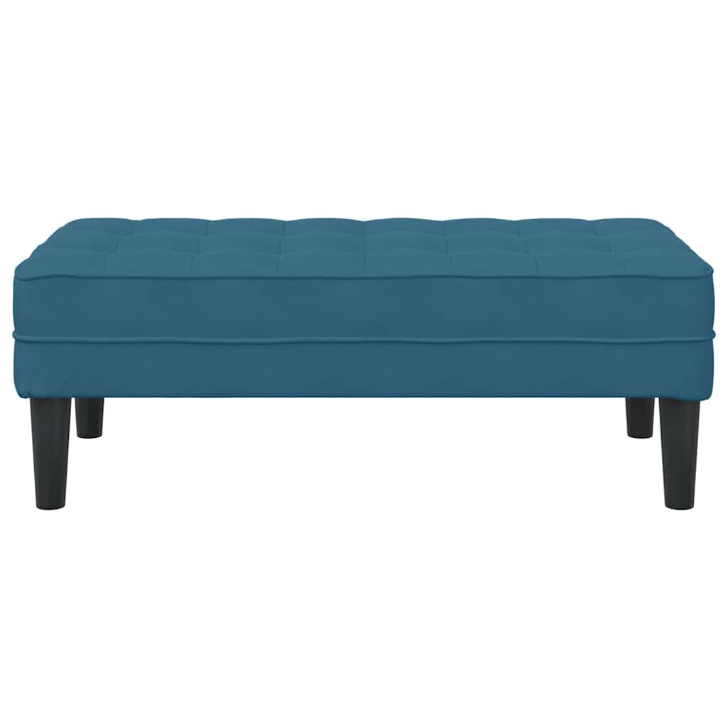 bænk med pude Blå 113 x 57 x 39 cm Fløjl