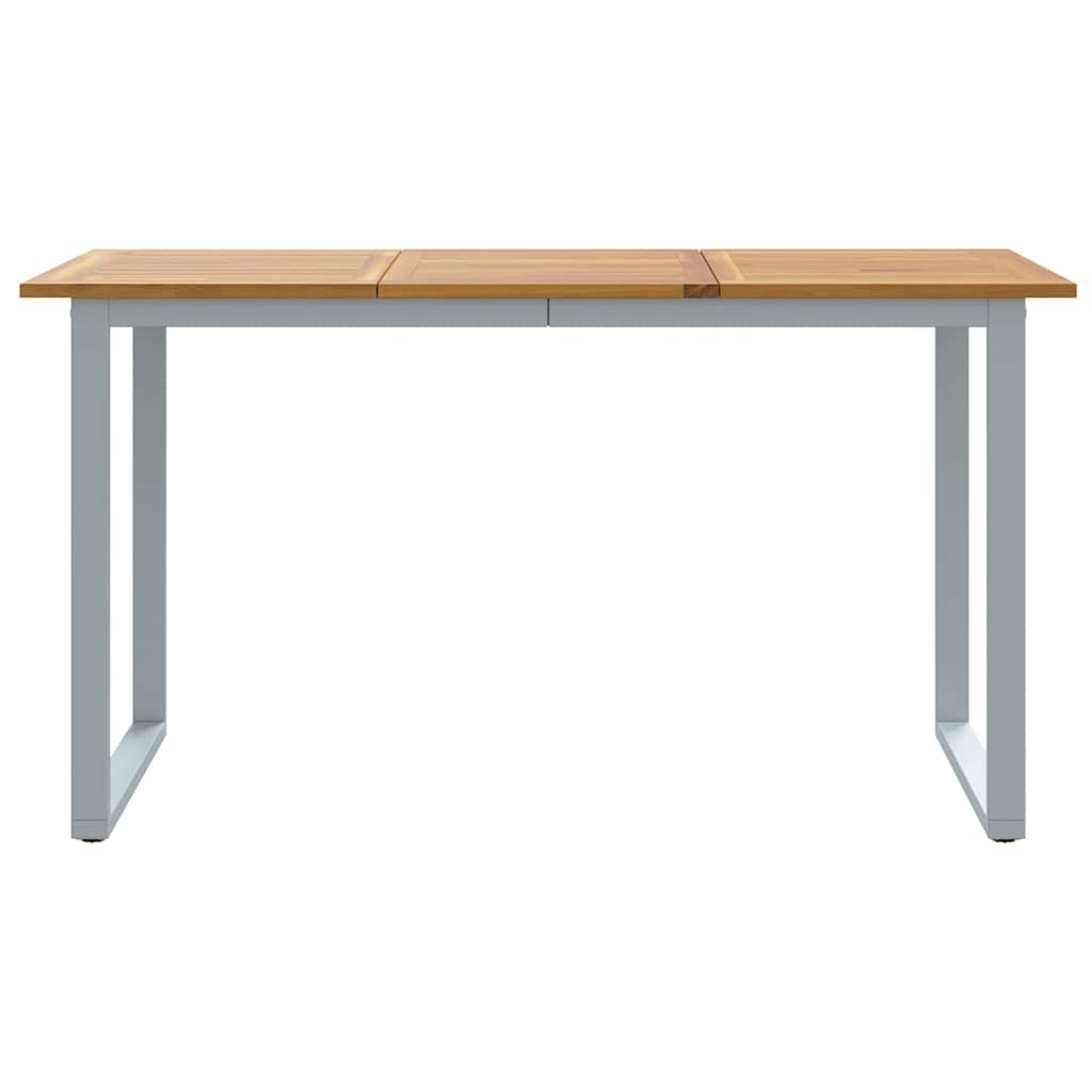 Havemøbel Bord Grå 140 x 80 x 75 cm Massivt Akacietræ