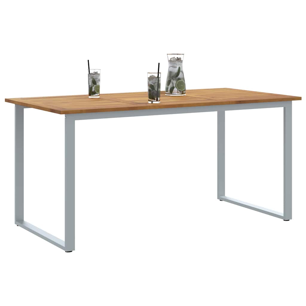 Havemøbel Bord Grå 160 x 80 x 75 cm Massivt Akacietræ
