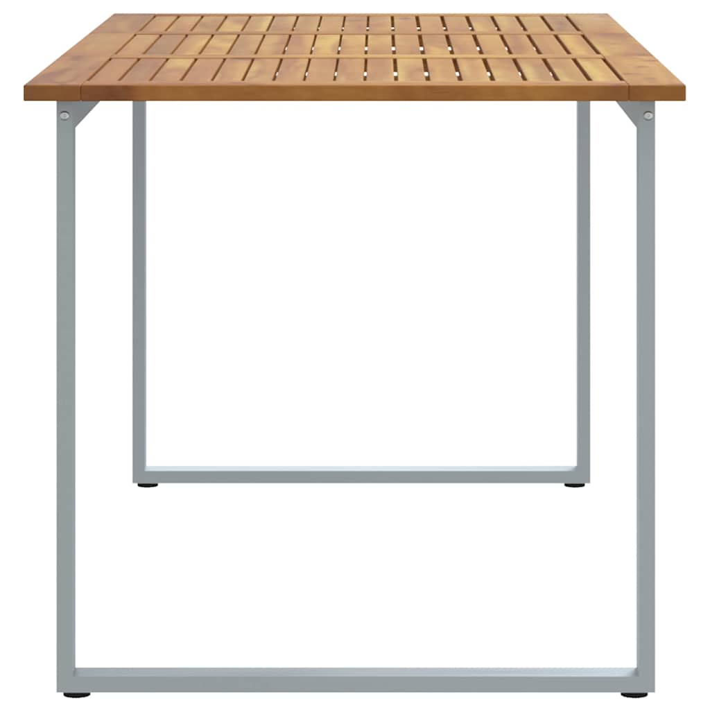 Havemøbel Bord Grå 160 x 80 x 75 cm Massivt Akacietræ