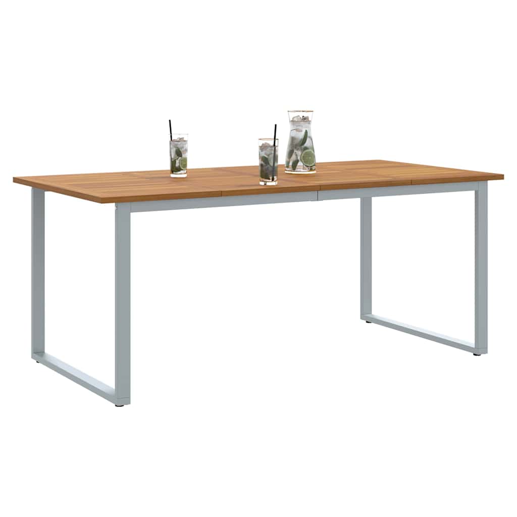 Havemøbel Bord Grå 180 x 90 x 75 cm Massivt Akacietræ