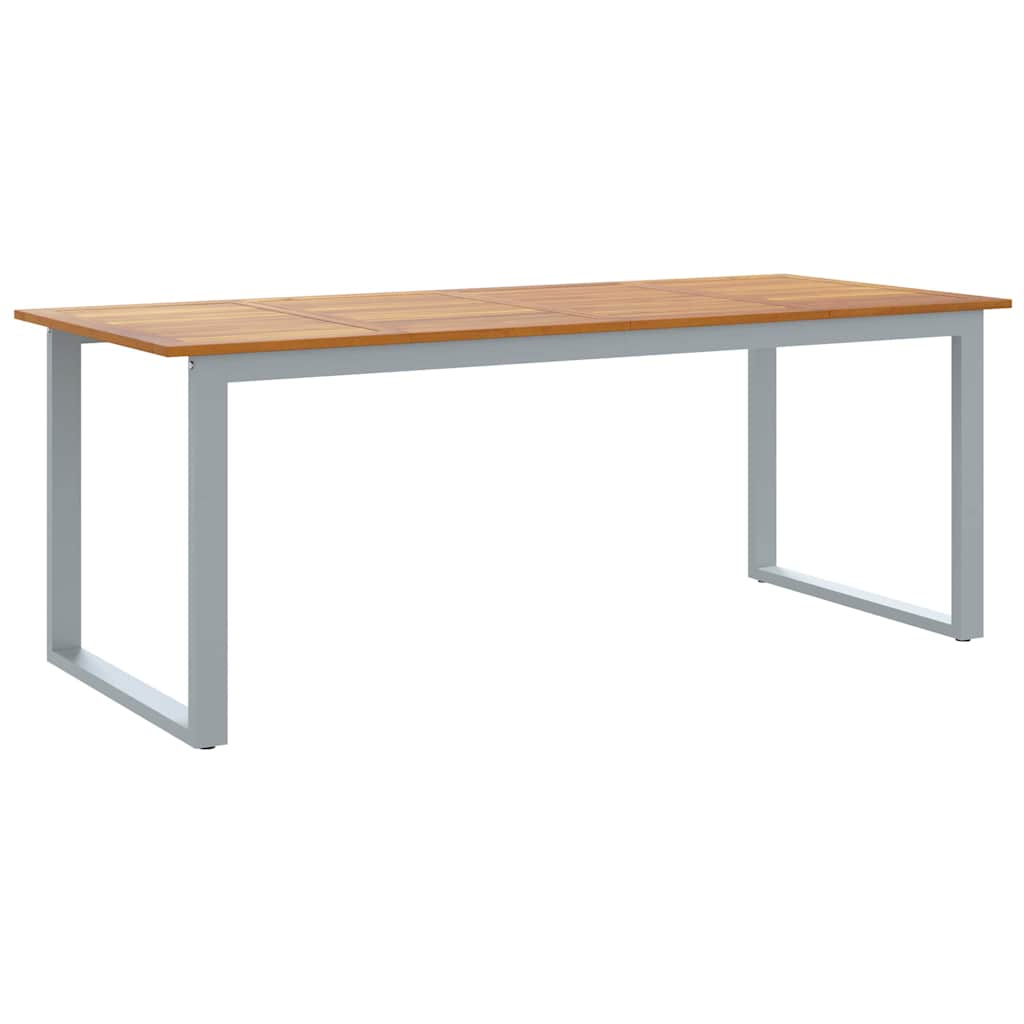 Havemøbel Bord Grå 200 x 90 x 75 cm Massivt Akacietræ