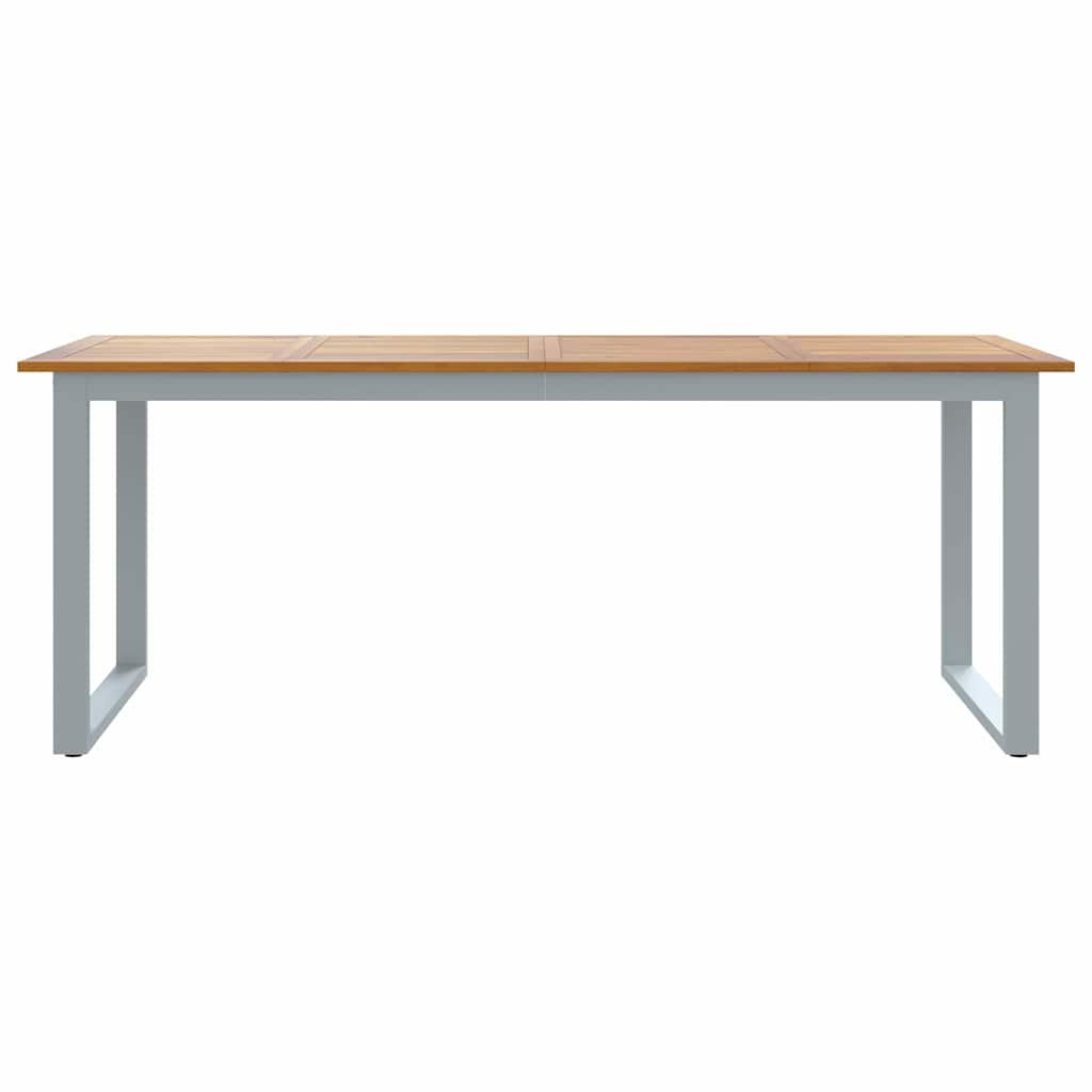 Havemøbel Bord Grå 200 x 90 x 75 cm Massivt Akacietræ