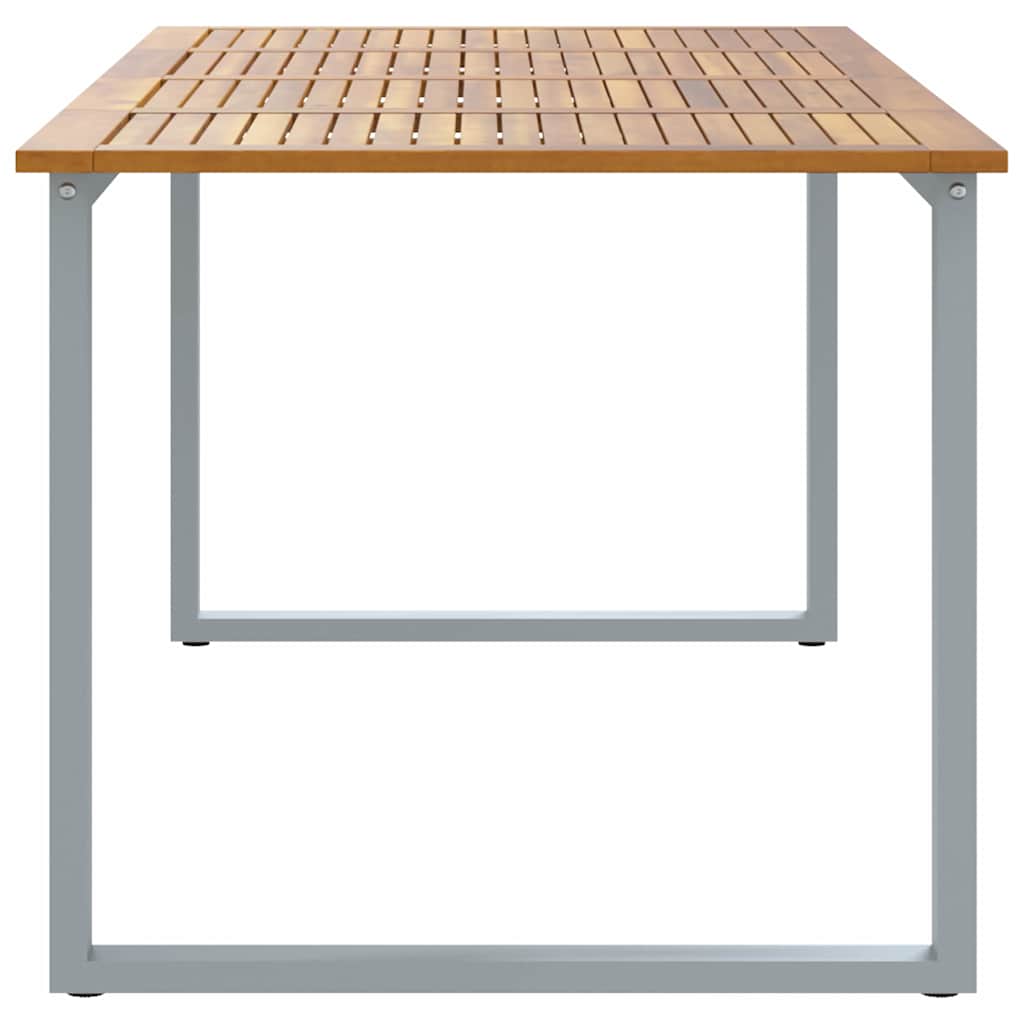 Havemøbel Bord Grå 200 x 90 x 75 cm Massivt Akacietræ