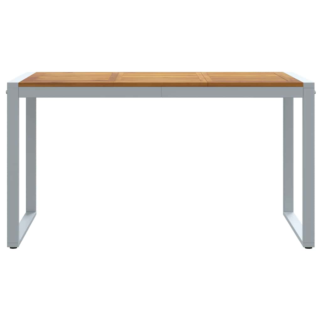 Havemøbel Bord Grå 140 x 80 x 75 cm Massivt Akacietræ
