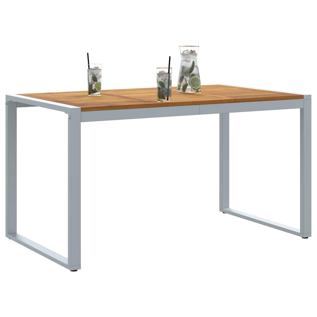 Havemøbel Bord Grå 140 x 80 x 75 cm Massivt Akacietræ