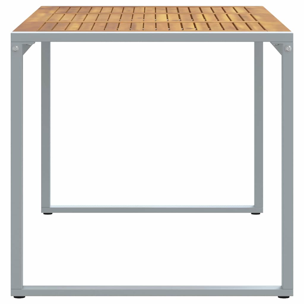 Havemøbel Bord Grå 140 x 80 x 75 cm Massivt Akacietræ