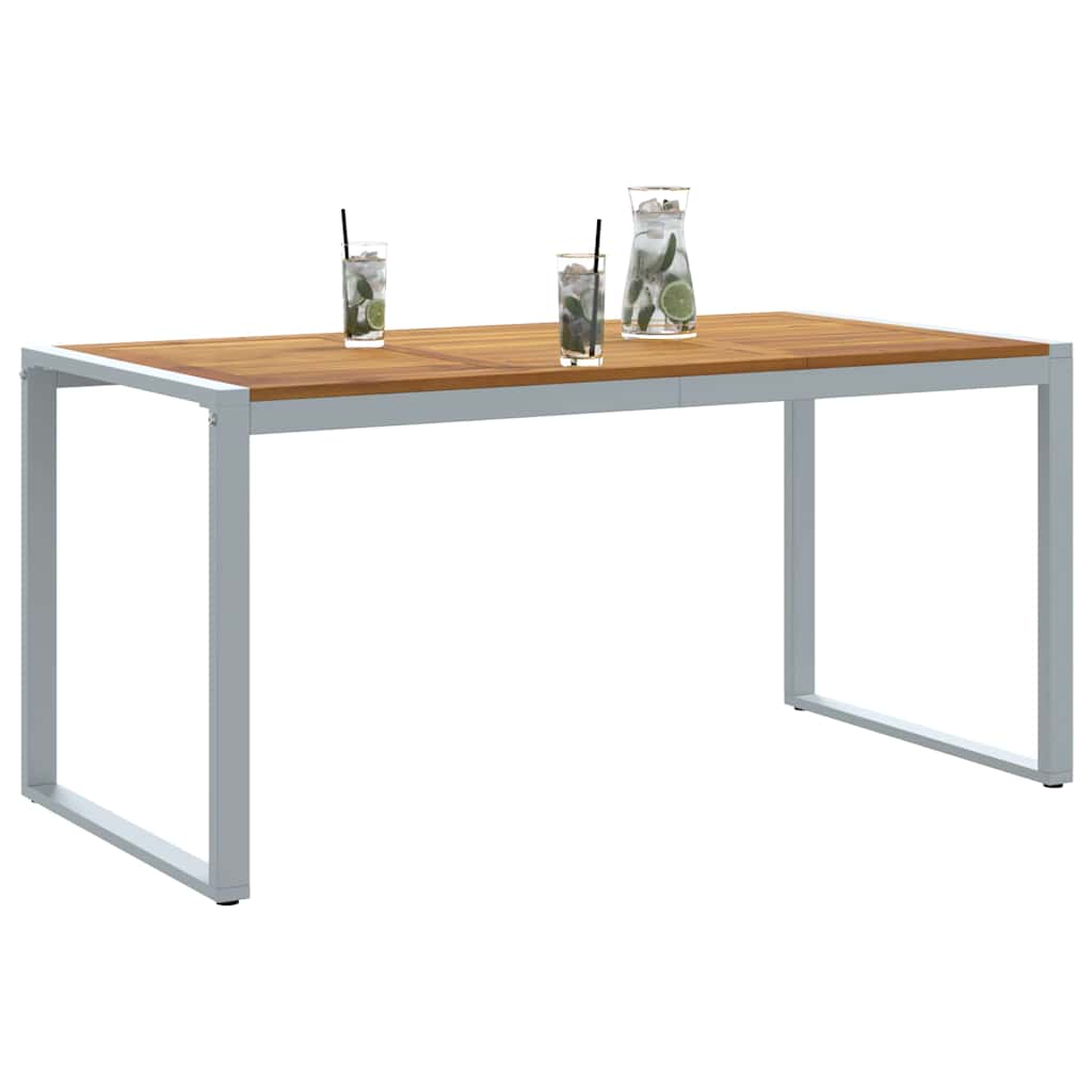 Havemøbel Bord Grå 160 x 80 x 75 cm Massivt Akacietræ