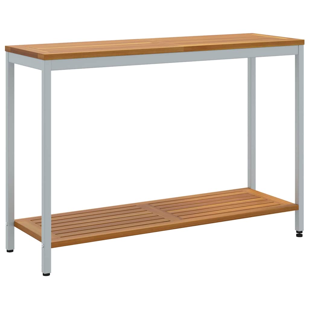 Udendørs Bord med opbevaring Naturlig og grå 110 x 35 x 75 cm
