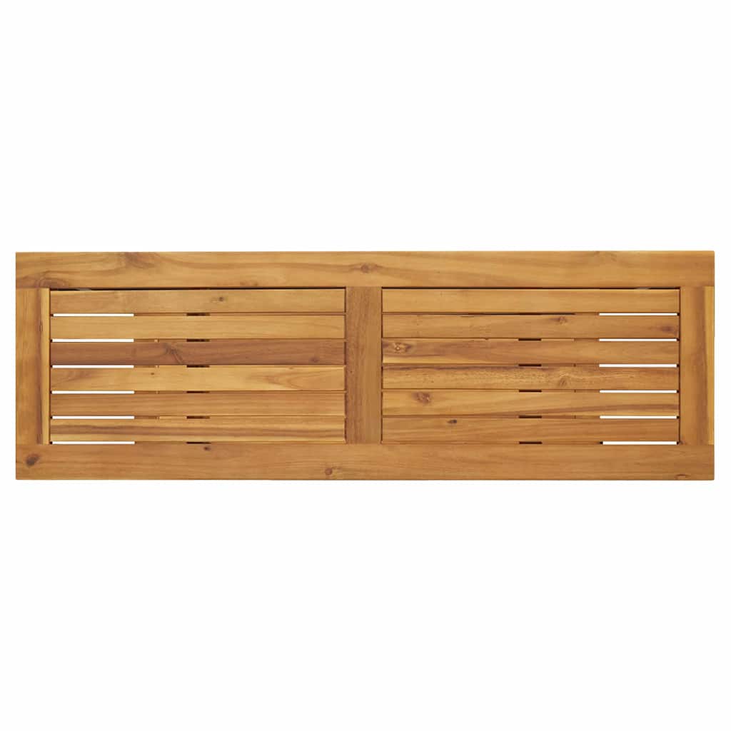 Udendørs Bord med opbevaring Naturlig og grå 110 x 35 x 75 cm