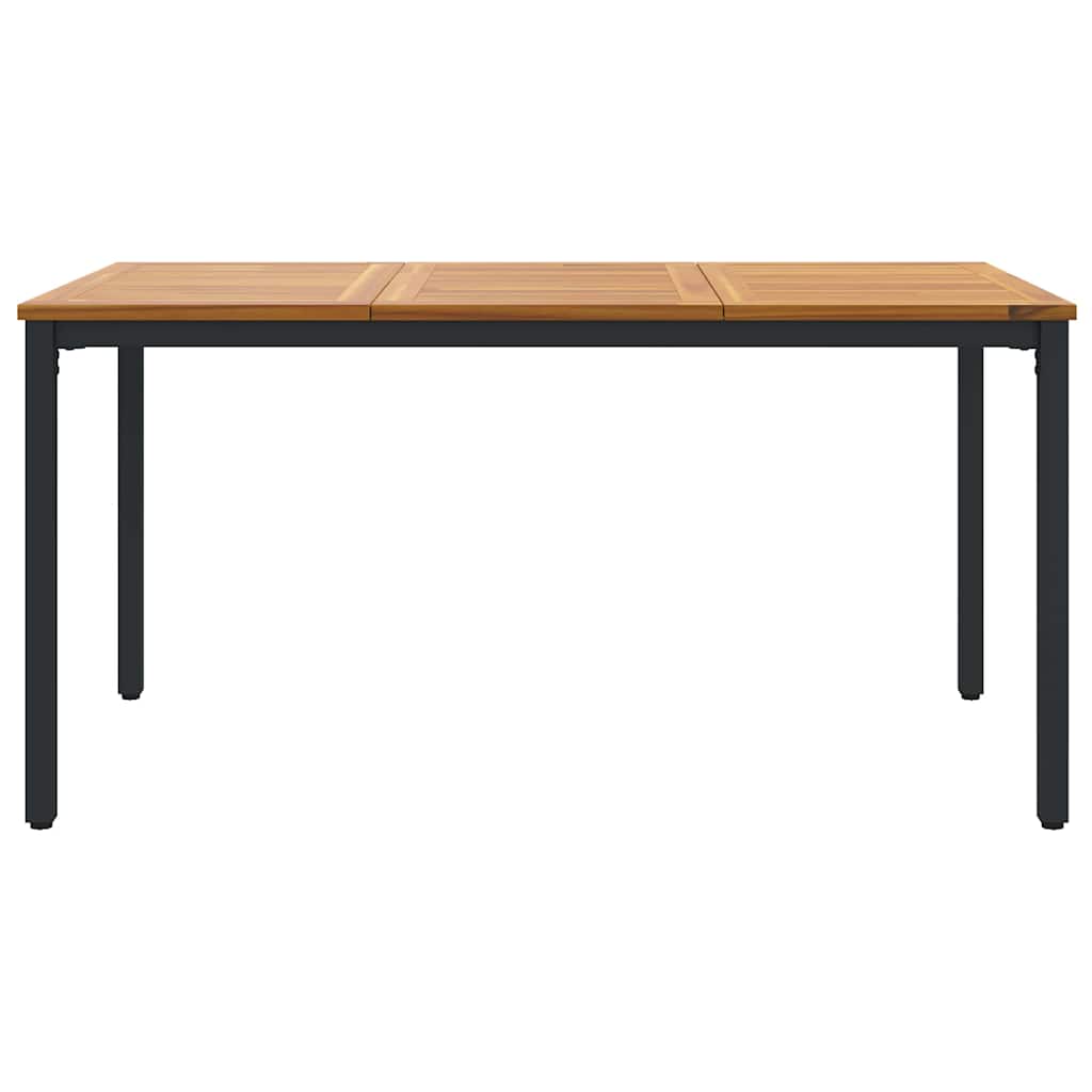 Udendørs Bord Naturlig og sort 150 x 90 x 75 cm