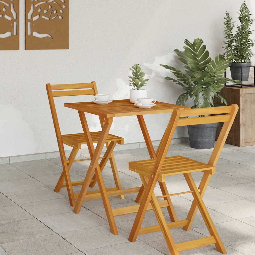 Havemøbel Bord Naturfarvet 60 x 60 x 72 cm Massivt Akacietræ