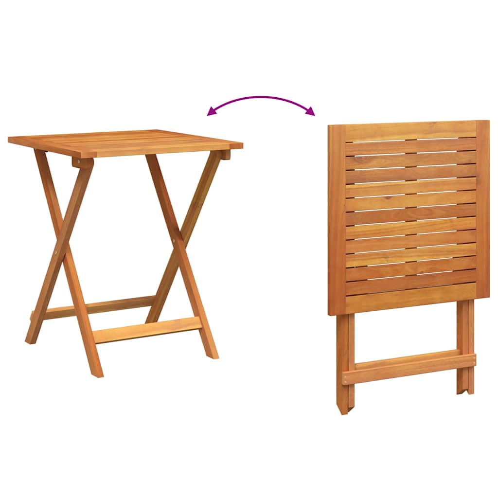 Havemøbel Bord Naturfarvet 60 x 60 x 72 cm Massivt Akacietræ