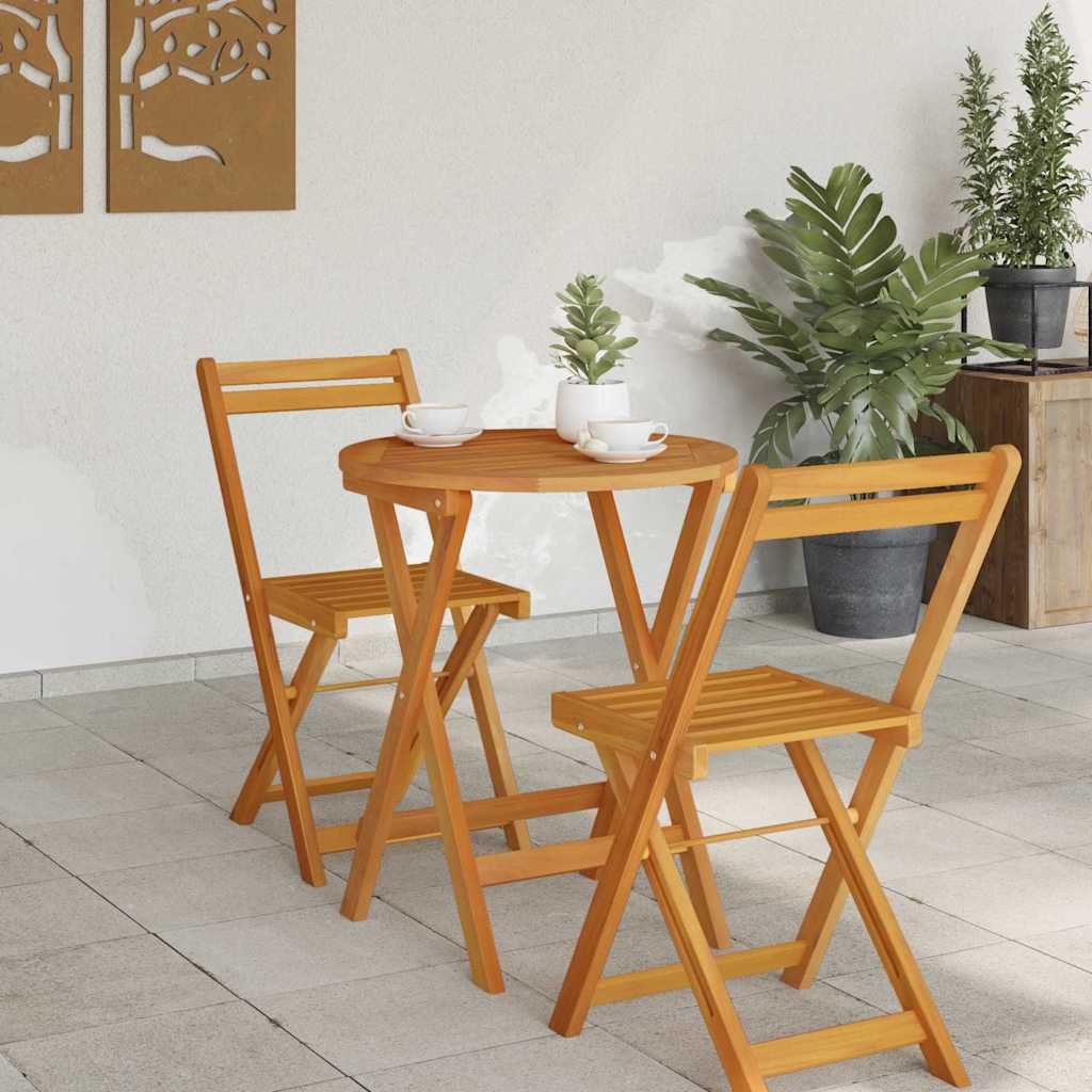 Havemøbel Bord Naturfarvet 60 x 60 x 72 cm Massivt Akacietræ