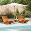 Lounger 2 stk. Massivt Akacietræ Brun