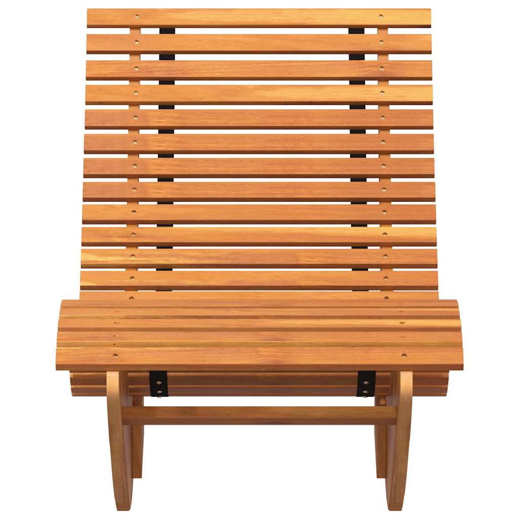 Lounger 2 stk. Massivt Akacietræ Brun