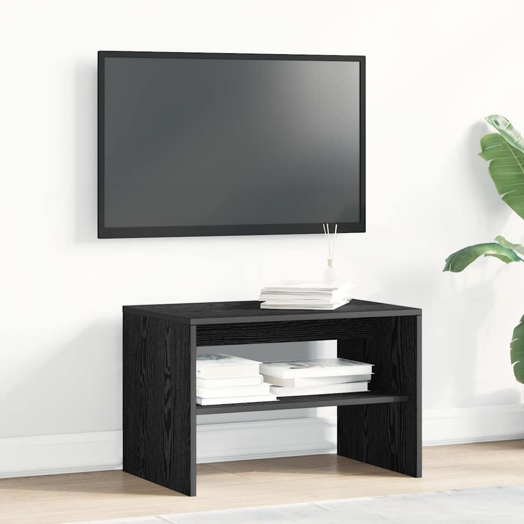 tv-bord 60x40x40 cm konstrueret træ sort egetræsfarve