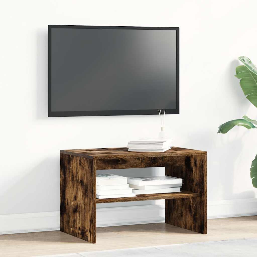 tv-bord 60x40x40 cm konstrueret træ røget egetræsfarve