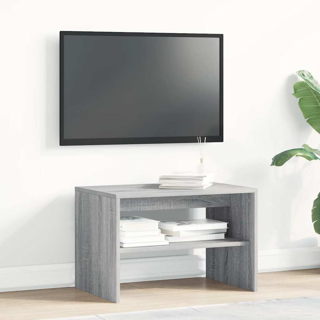 tv-bord 60x40x40 cm konstrueret træ grå sonoma-eg