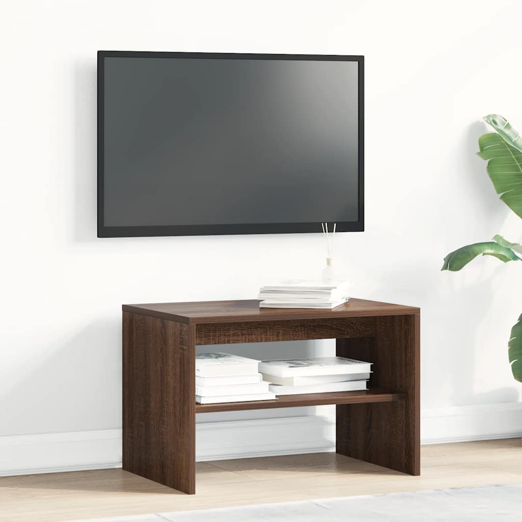 tv-bord 60x40x40 cm konstrueret træ brun egetræsfarve
