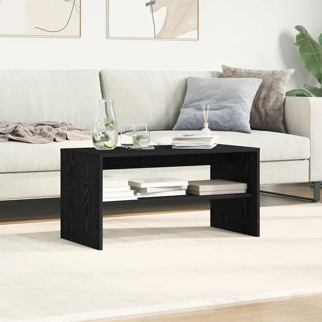 tv-bord 80x40x40 cm konstrueret træ sort egetræsfarve