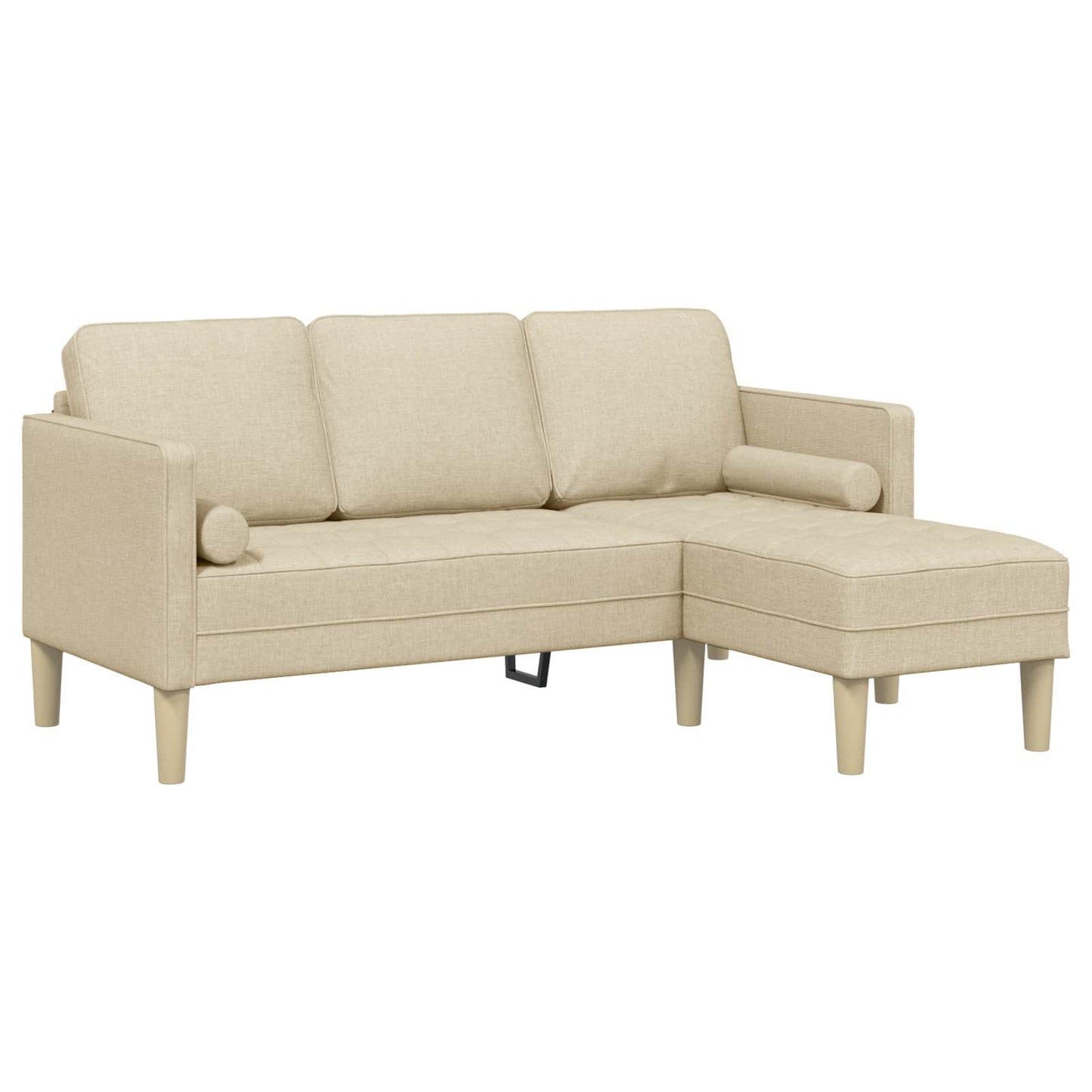 Sofa Sæt 2 stk. Creme Polyester