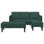 Sofa Sæt 2 stk. Mørkegrøn Polyester