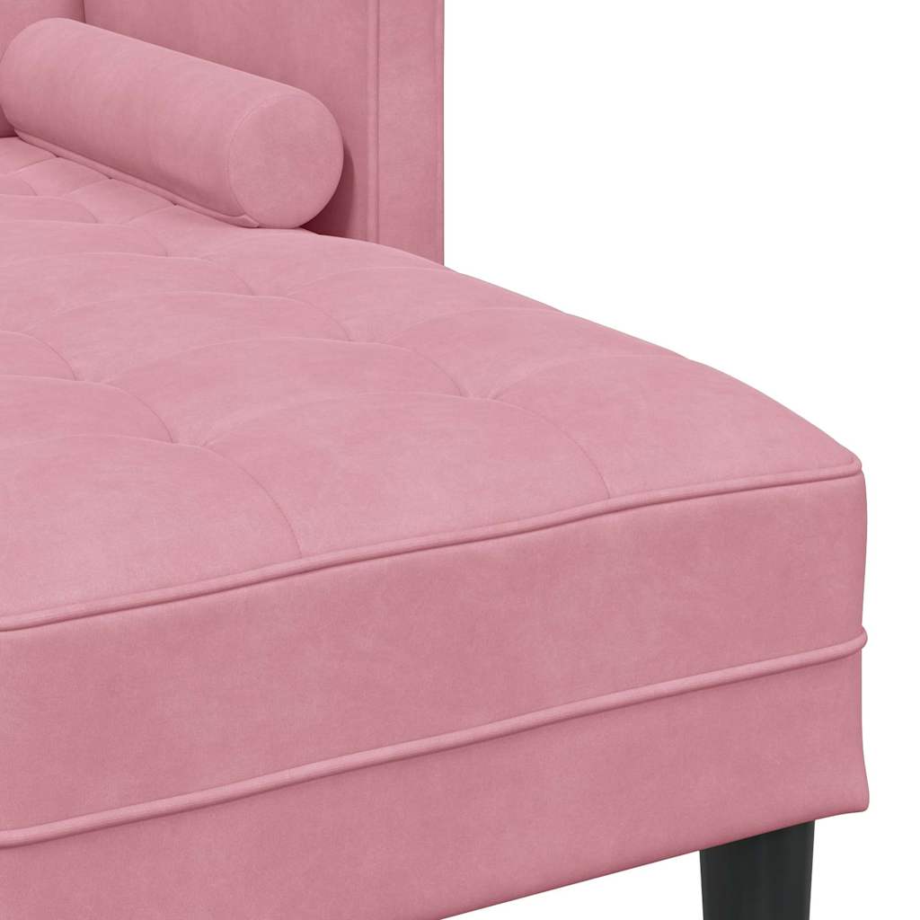Sofa Sæt 2 stk. Lyserød Polyester
