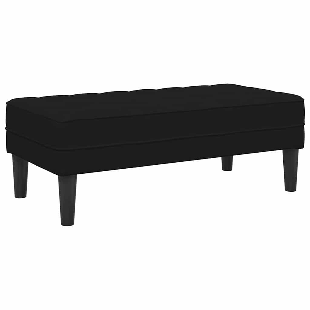 Sofa Sæt 2 stk. Sort Polyester