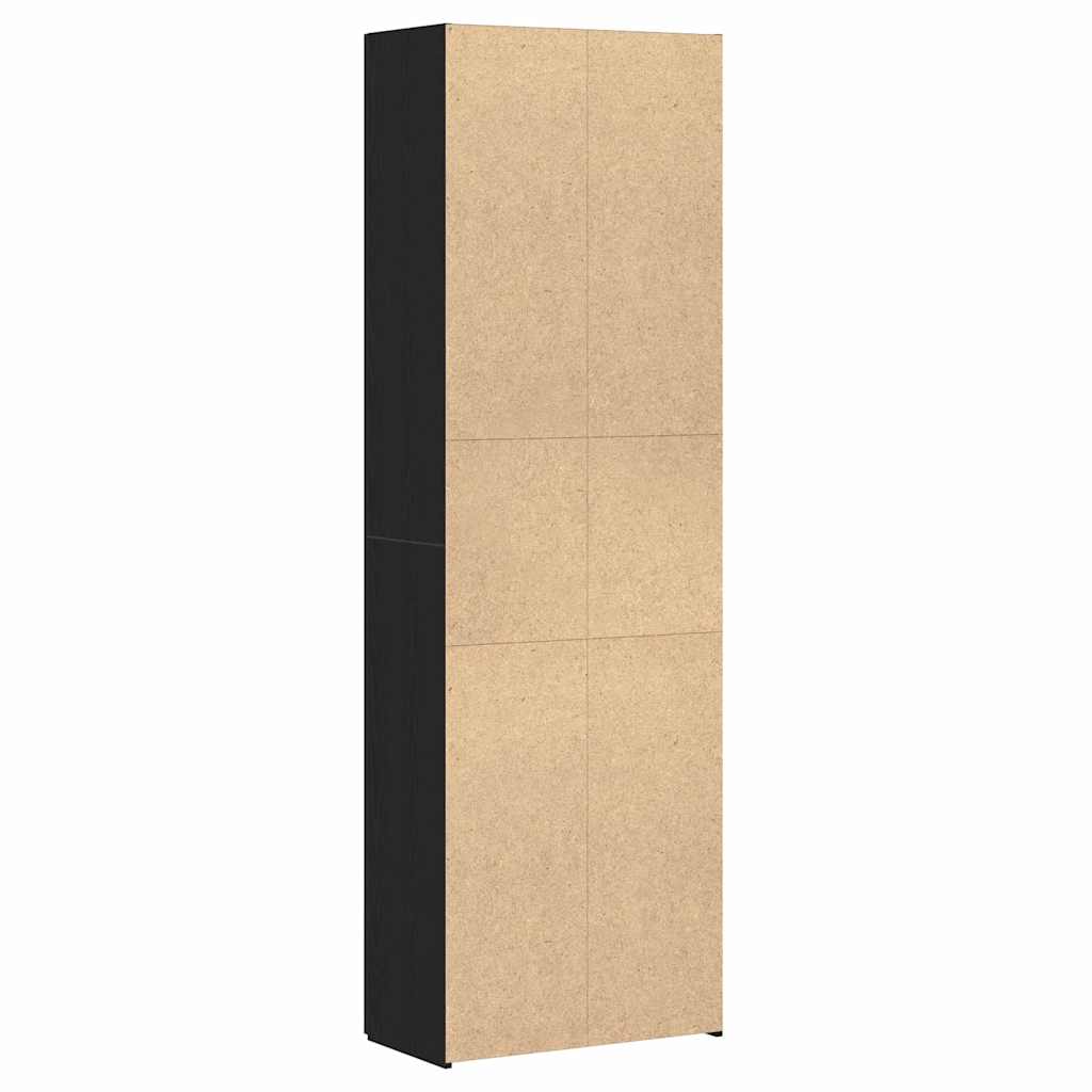 Kontorskab Sort eg 60 x 32 x 190 cm Konstrueret træ
