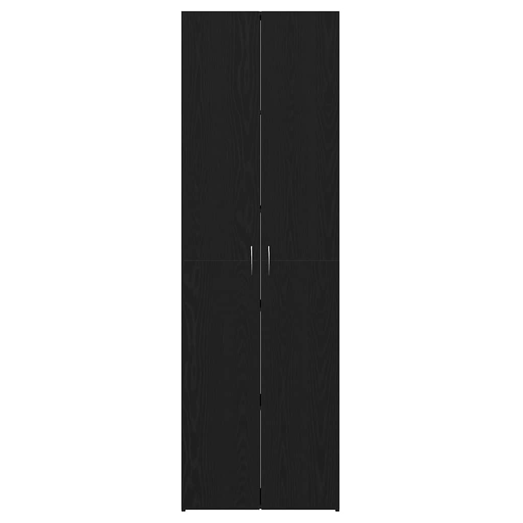 Kontorskab Sort eg 60 x 32 x 190 cm Konstrueret træ