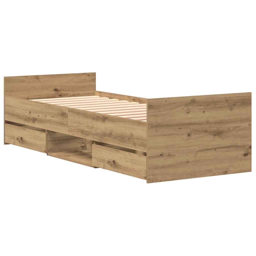 Sengestel Artisan Egetræ 193 x 78 x 50 cm Konstrueret træ