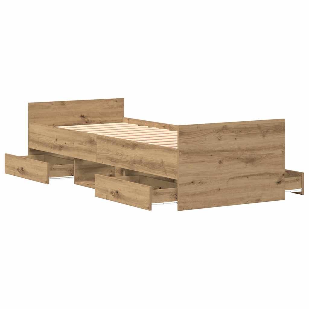 Sengestel Artisan Egetræ 193 x 78 x 50 cm Konstrueret træ