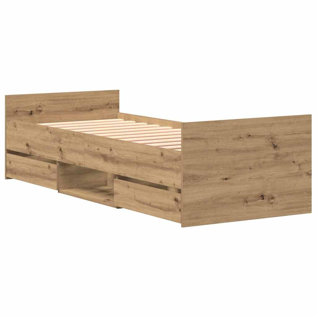 Sengestel Artisan Egetræ 193 x 78 x 50 cm Konstrueret træ