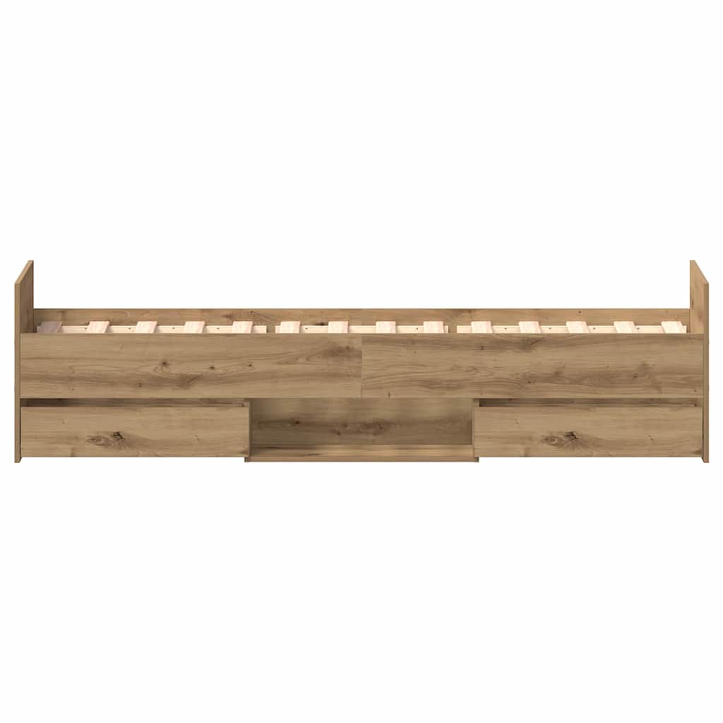 Sengestel Artisan Egetræ 193 x 78 x 50 cm Konstrueret træ