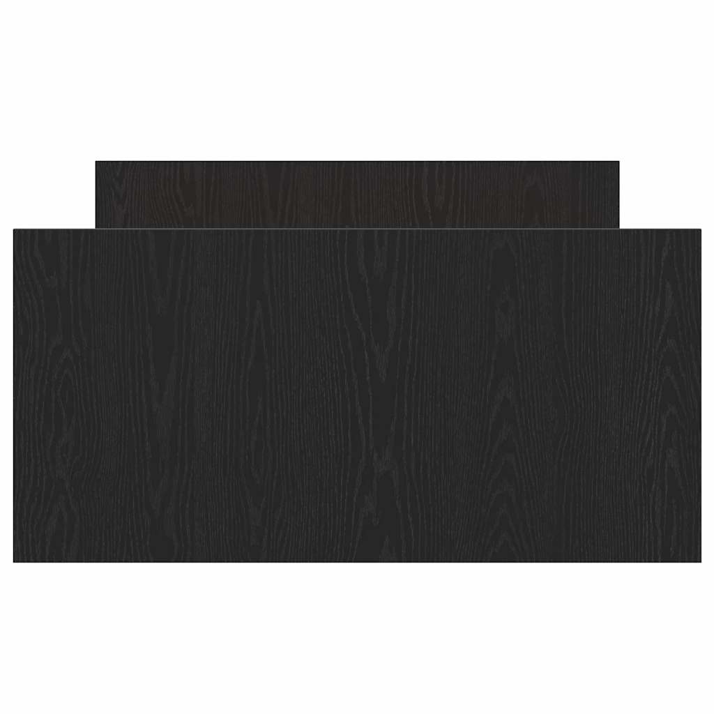 Sengestel med skuffe Sort eg 203 x 103 x 50 cm Konstrueret træ