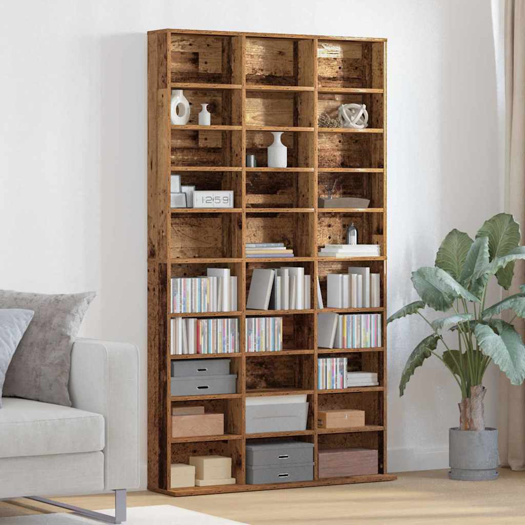 CD Skab Gammelt træ 101 x 23 x 177,5 cm Konstrueret træ