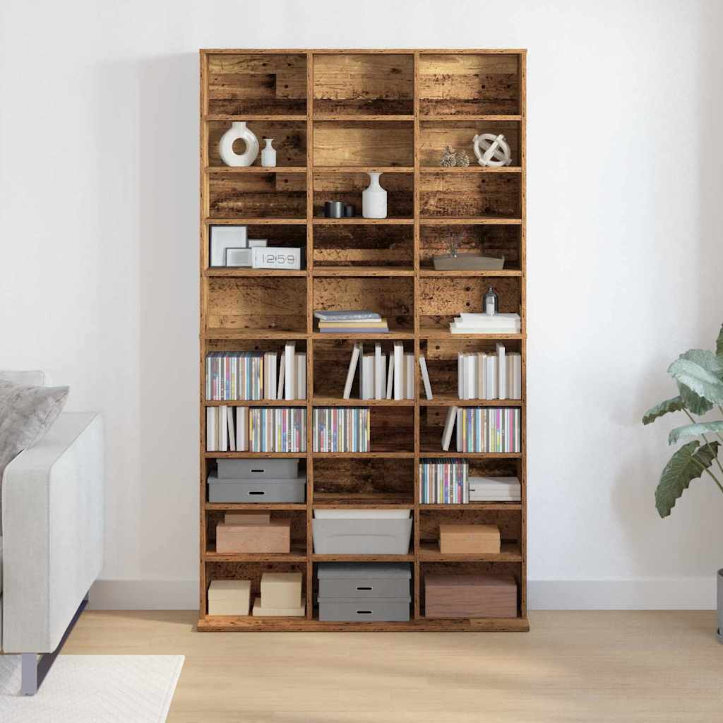 CD Skab Gammelt træ 101 x 23 x 177,5 cm Konstrueret træ