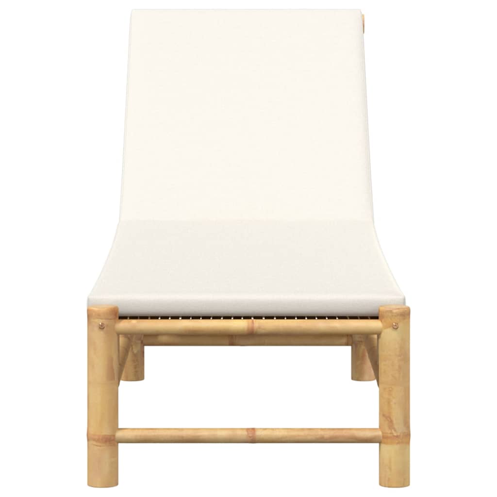 liggestol med hynder 55x199x30 cm bambus
