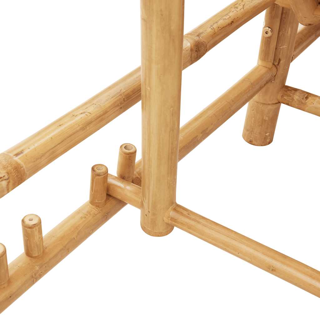 liggestol med hynder 55x199x30 cm bambus