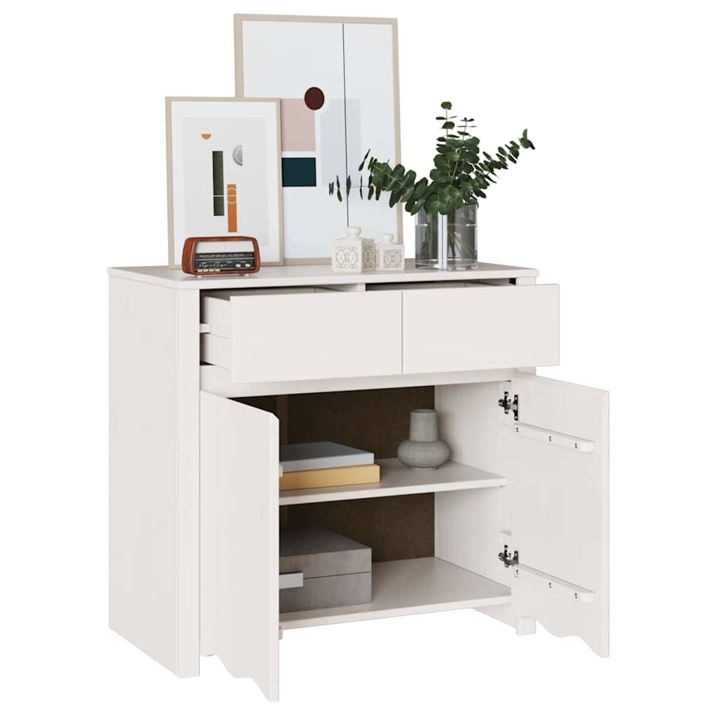Sideboard Drammen Hvid 79 x 43 x 75.5 cm Massivt fyrretræ