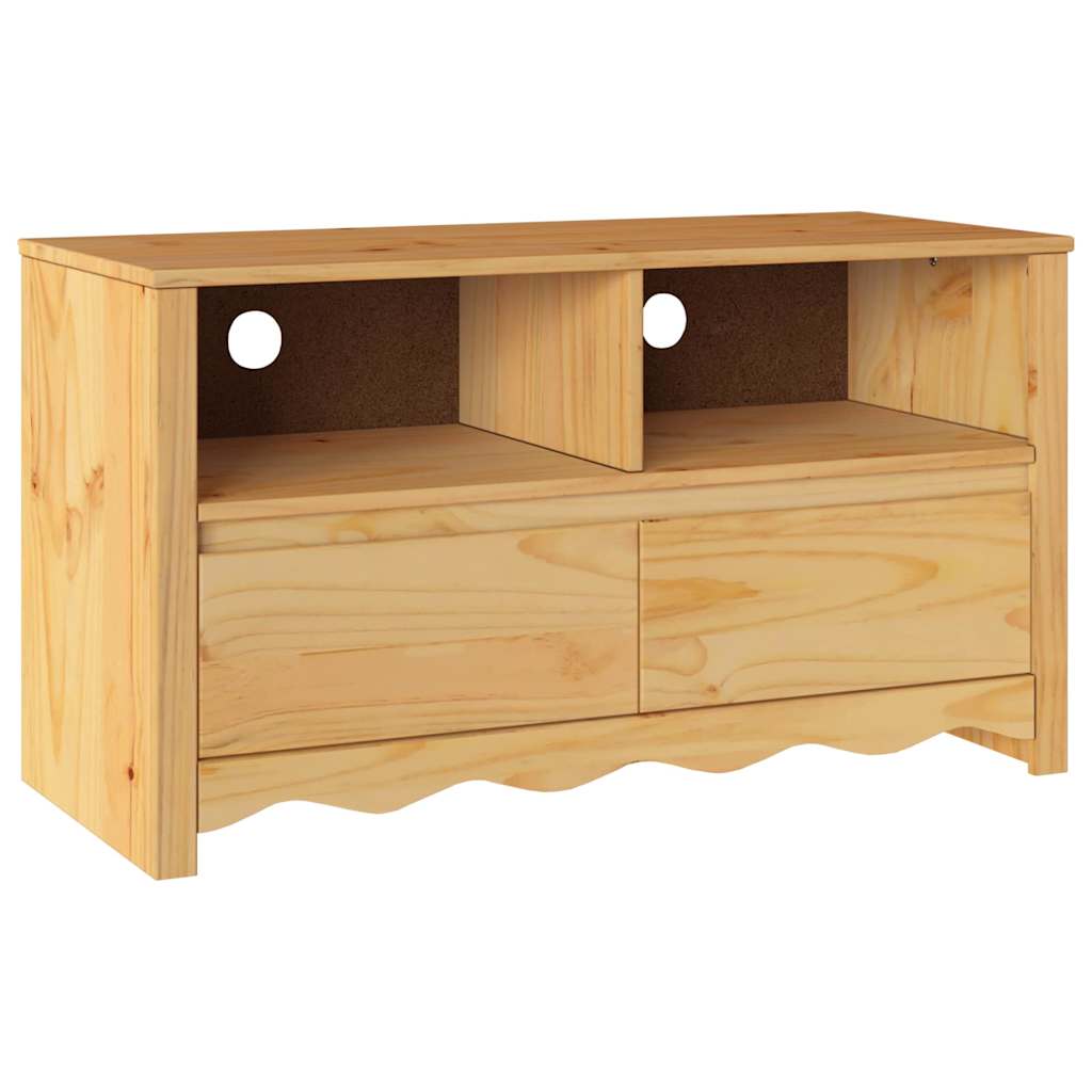 TV-skab Drammen Egetræsfarvet 99 x 43 x 55 cm Massivt fyrretræ
