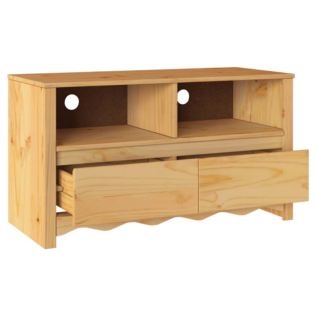 TV-skab Drammen Egetræsfarvet 99 x 43 x 55 cm Massivt fyrretræ